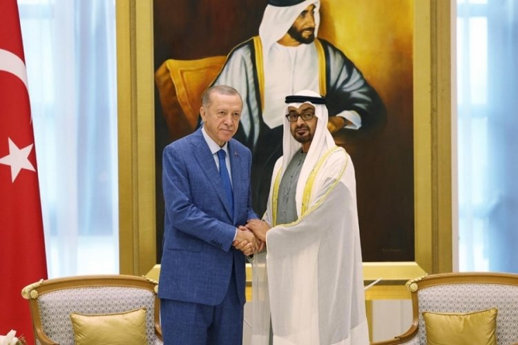 Cumhurbaşkanı Erdoğan, Birleşik Arap Emirlikleri Devlet Başkanı ile g&ouml;r&uuml;şt&uuml;