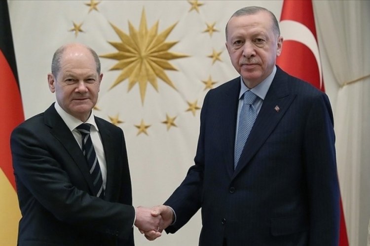 Cumhurbaşkanı Erdoğan, Almanya Başbakanı Scholz ile g&ouml;r&uuml;şt&uuml;