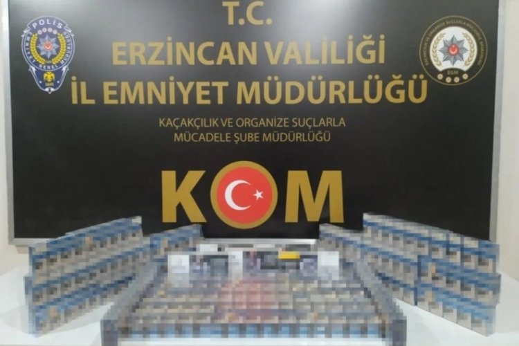 Erzincan'da ka&ccedil;ak sigara ele ge&ccedil;irildi!
