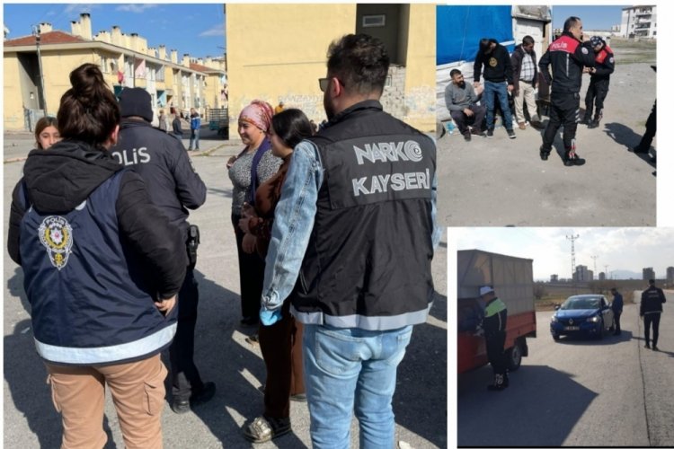Kayseri'de 'Narko Alan ve Asayiş Uygulaması'nda 4 aranan şahıs yakalandı