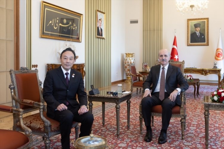 Meclis Başkanı Kurtulmuş, Japonya'nın Ankara B&uuml;y&uuml;kel&ccedil;isi Katsumata'yı ağırladı