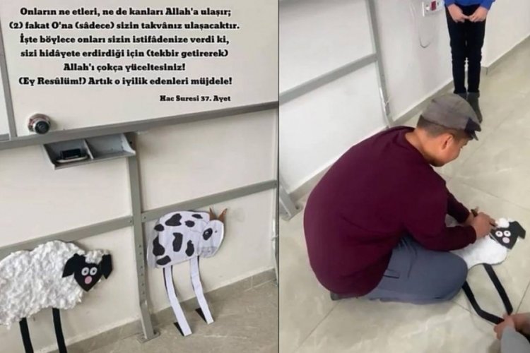 &Ccedil;EDES kapsamında "kurban ibadeti" gerek&ccedil;esiyle &ccedil;ocukların eline bı&ccedil;ak verildi!