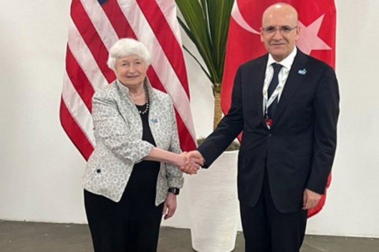 Bakan Şimşek ve Karahan Brezilya'da Yellen ile g&ouml;r&uuml;şt&uuml;