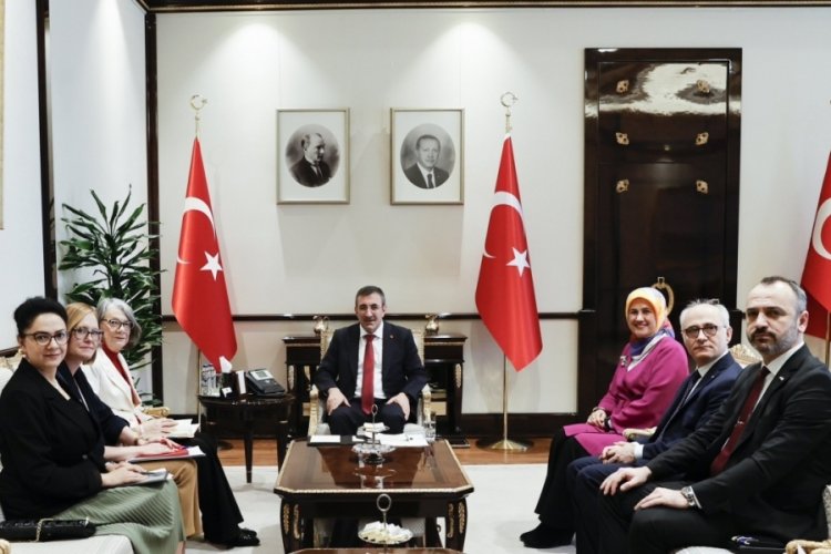 Cumhurbaşkanı Yardımcısı Yılmaz, IFRC Başkanı Forbes ile bir araya geldi