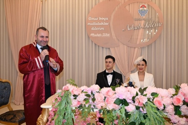 Yalovalı &ccedil;iftin nikahı 29 Şubat'ta kıyıldı