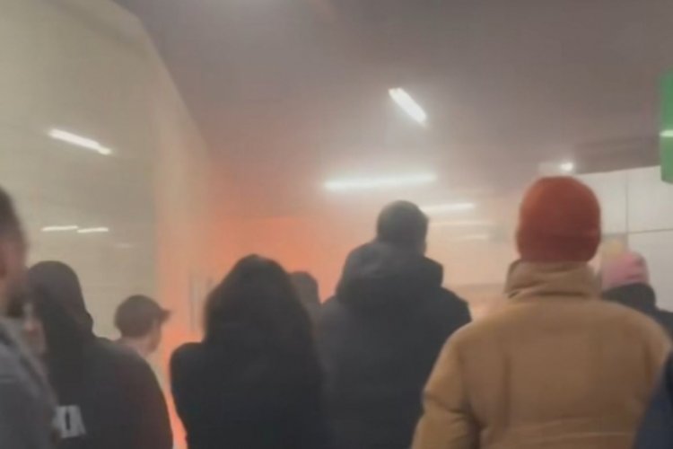 Bursa K&uuml;&ccedil;&uuml;k Sanayi Metro İstasyonunda yangın!