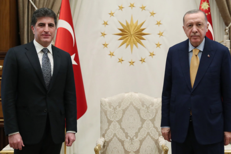 Erdoğan, IKBY Başkanı Barzani'yi kabul etti