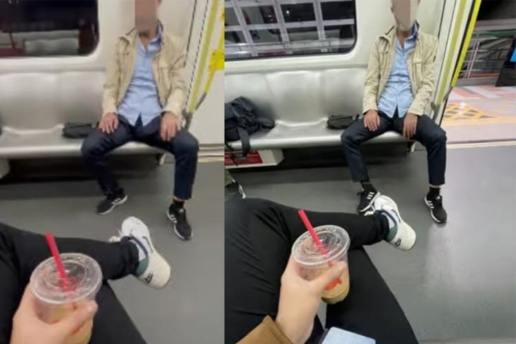 Metroda tacize uğradığı anları paylaştı!