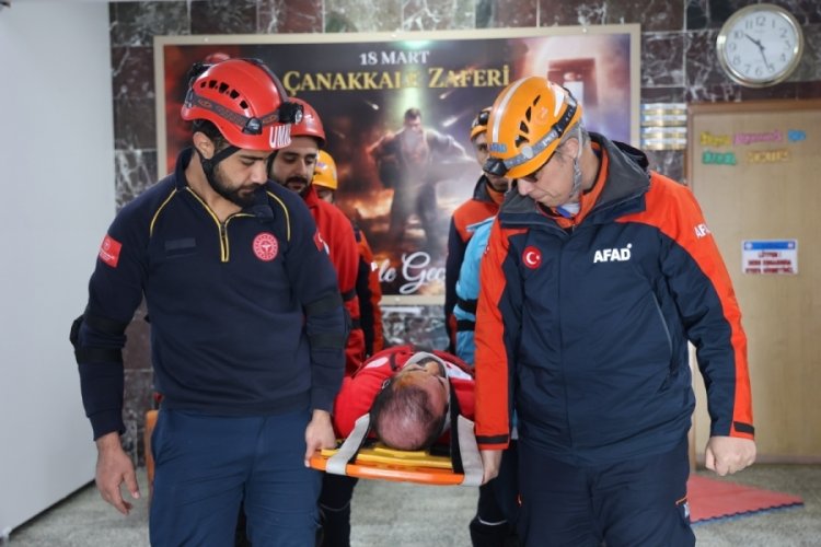 Elazığ'da deprem ve yangın tatbikatı