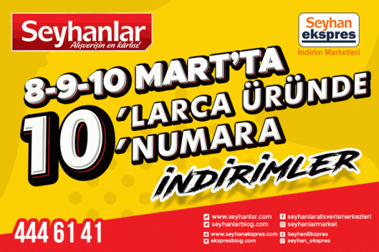 Ramazan ayına &ouml;zel Bursalılar i&ccedil;in Seyhanlar'da 10 numara indirimler