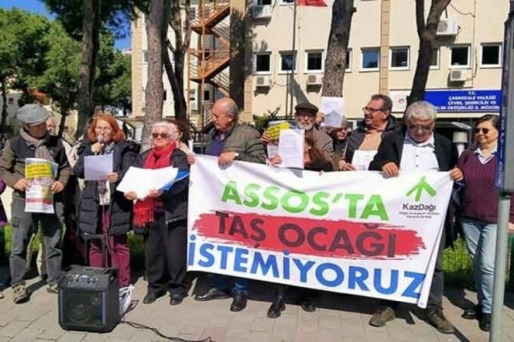 Assos'un doğal g&uuml;zelliği tehdit altında: &Ccedil;evreciler, taş ocağı projesine karşı ayakta!