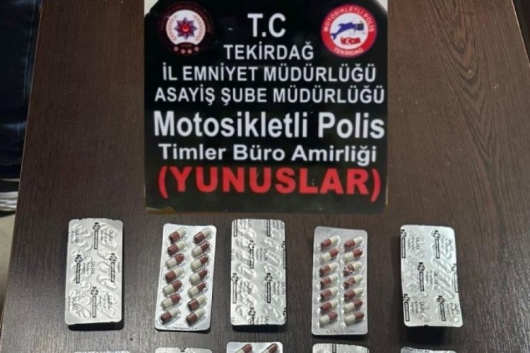 Tekirdağ'da 280 hapla yakalanan zanlı tutuklandı