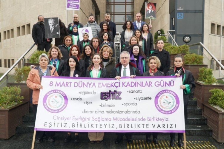Bursa Barosu'nun G&uuml;&ccedil;l&uuml; Kadın Başarı &Ouml;d&uuml;l&uuml; bu yıl "Kadın Cinayetlerini Durduracağız Platformu"na