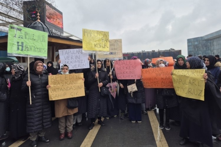 Osmangazi Evleri konut mağdurları tapularını istiyor