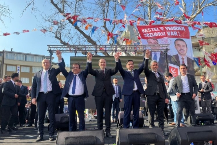 Fatih Erbakan Kestel'de belediye başkan adaylarını tanıttı