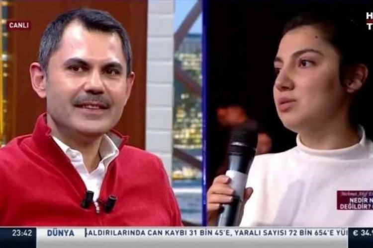 Murat Kurum'un katıldığı programda 'Gazze' sorusuna sans&uuml;r: 'Mikrofonu alabilir miyiz?'