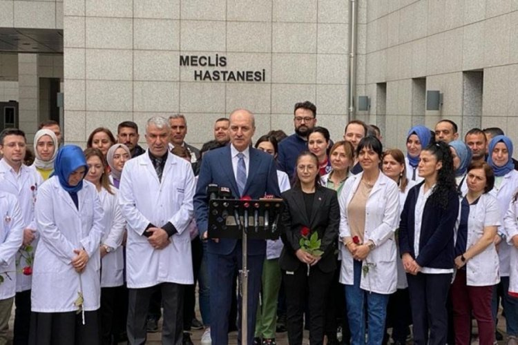 Numan Kurtulmuş'tan, Meclis Hastanesi &ccedil;alışanlarına ziyaret