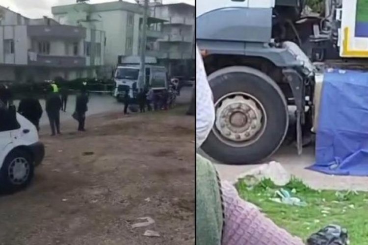 Gaziantep'te &ccedil;&ouml;p kamyonunun altında kalan kadın &ouml;ld&uuml;
