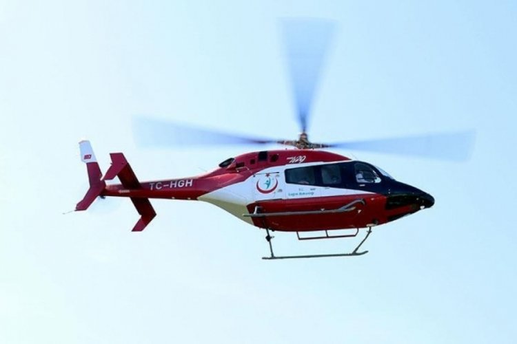 Şırnak'ta kalp yetmezliği olan hasta ambulans helikopterle Diyarbakır'a sevk edildi