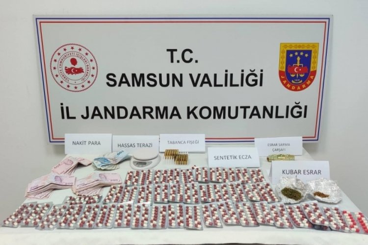 Samsun'da jandarmadan uyuşturucu operasyonu: 2 g&ouml;zaltı