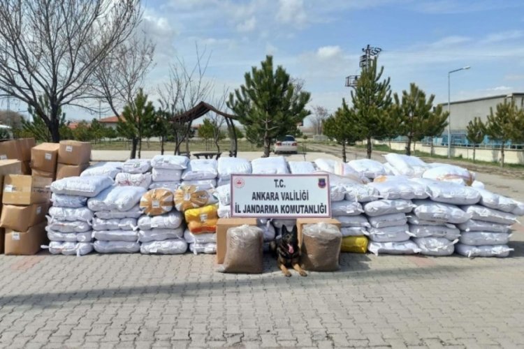 Ankara'da 28 milyon lira değerinde kaçak tütün ele geçirildi