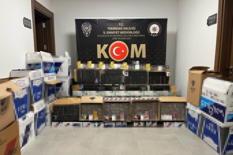 Tekirdağ'da ka&ccedil;ak sigaraya y&ouml;nelik operasyon
