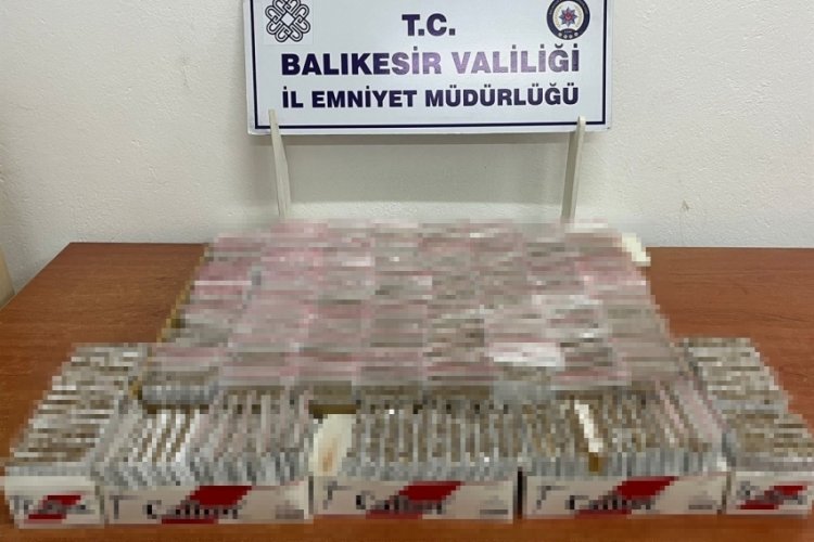 Balıkesir'de kaçak makarona doldurulmuş içime hazır sigara ele geçirildi