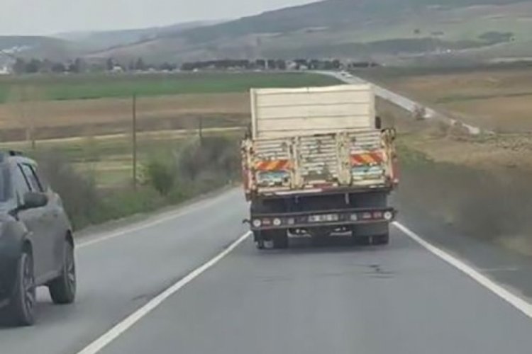 İstanbul'da kamyonet patlak lastikle kilometrelerce yol gitti