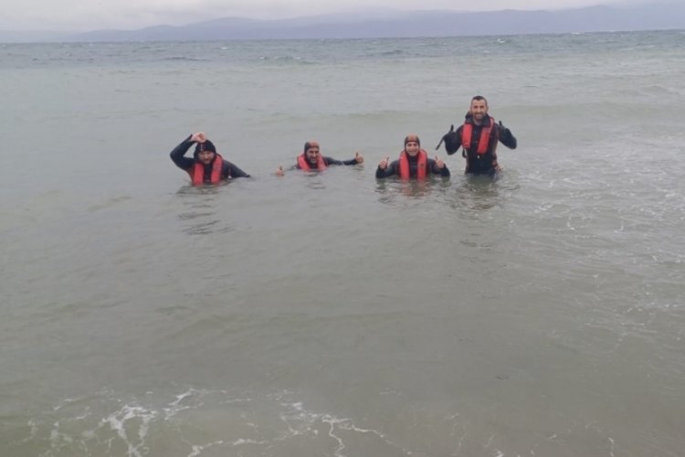 Bursa'da dondurucu soğukta eğitim