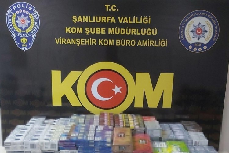 Şanlıurfa'da bin 660 paket ka&ccedil;ak sigara ele ge&ccedil;irildi: 1 g&ouml;zaltı