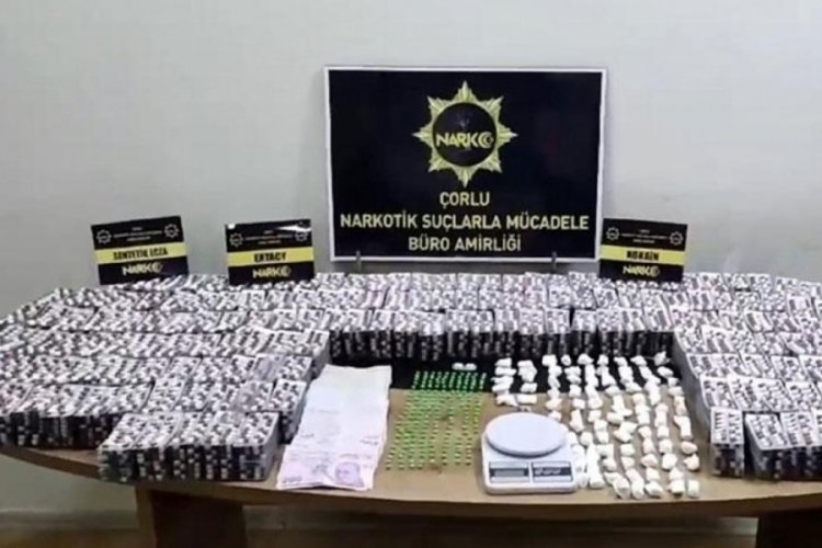 Tekirdağ'da operasyon! Binlerce uyuşturucu hap ele geçirildi