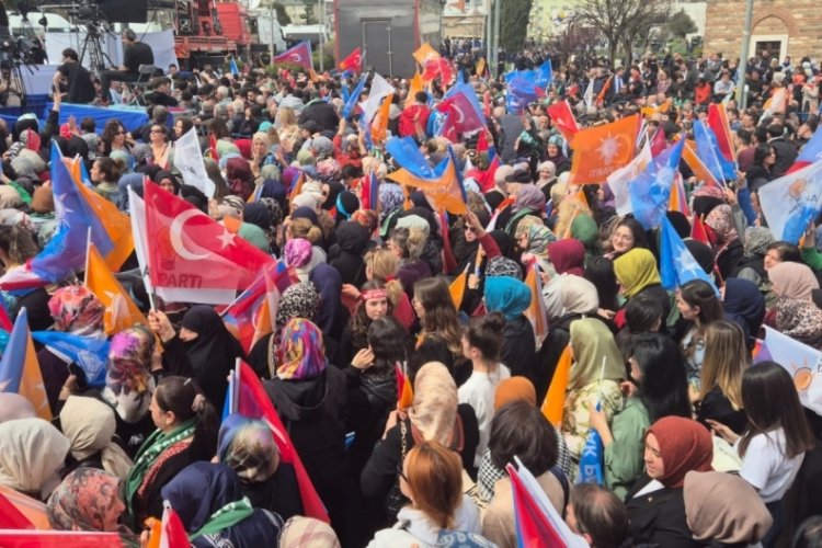 Bursa'da Cumhurbaşkanı Erdoğan'a kalabalık karşılama
