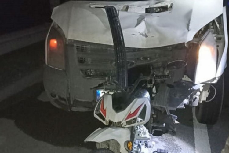 Gaziantep'te kamyonetin çarptığı motosikletli öldü