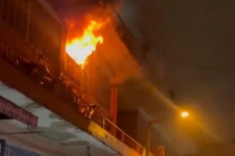İstanbul'da bir işyerinde yangın çıktı