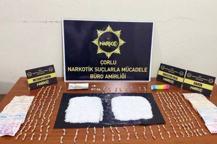 Tekirdağ'da 1 kilo metamfetamin ele ge&ccedil;irildi
