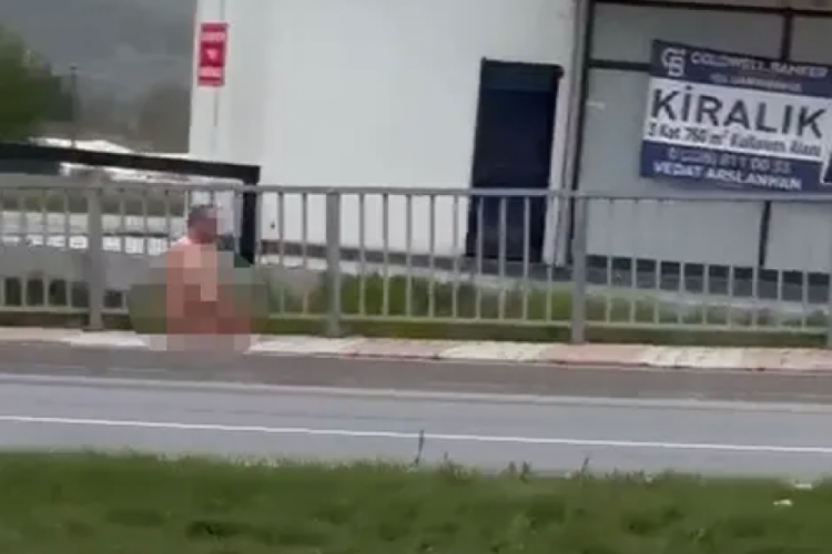 Yalova'da bir şahıs &ccedil;ırıl&ccedil;ıplak sokaklarda dolaştı!