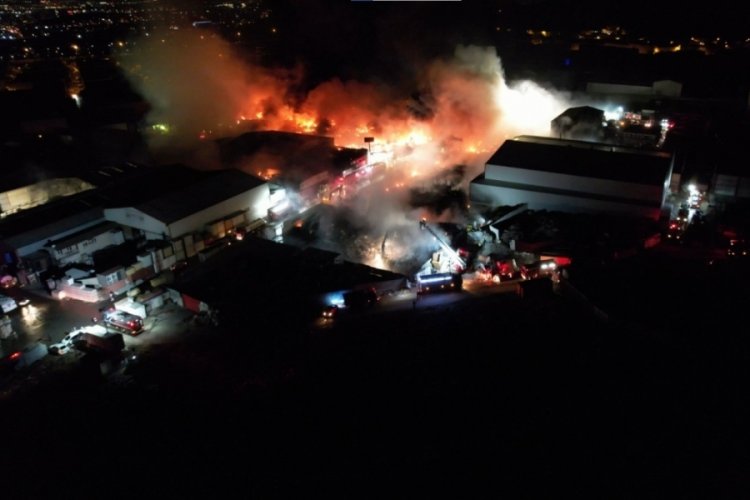 Ankara'daki yangın havadan g&ouml;r&uuml;nt&uuml;lendi