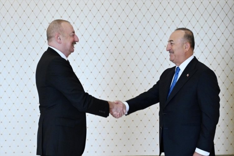 Azerbaycan Cumhurbaşkanı, &Ccedil;avuşoğlu'nu kabul etti