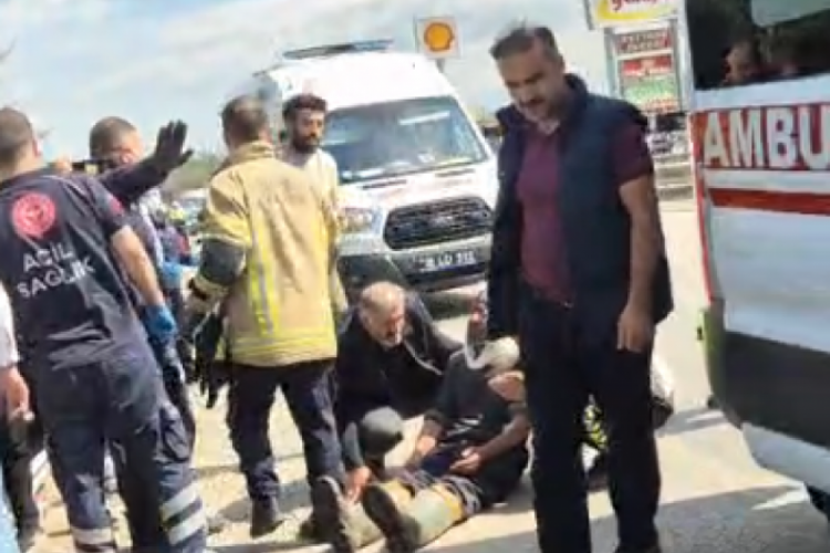 Bursa'da şarampole devrilen araçta 4 kişi yaralandı!