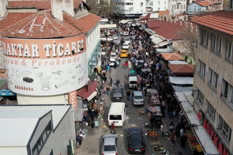 Başkentteki bayram telaşı havadan g&ouml;r&uuml;nt&uuml;lendi