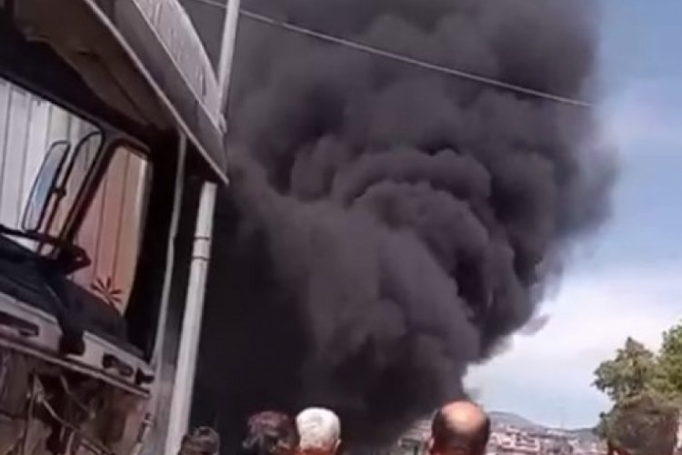 Antalya'da işyerinde yangın