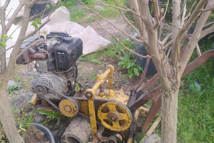 Bursa'da çim kalıp kesme makinesini çalan şüpheli yakalandı