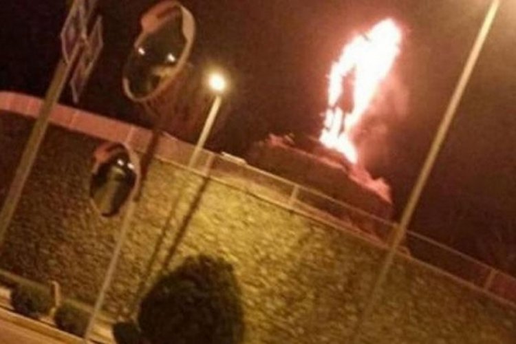Denizli'de Köpekçi Nuri Efe heykeli yandı! 14 yaşındaki çocuk gözaltına alındı