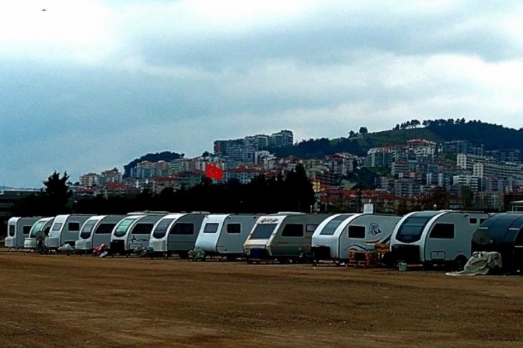 Mudanya 50'den fazla karavana ev sahipliği yapıyor
