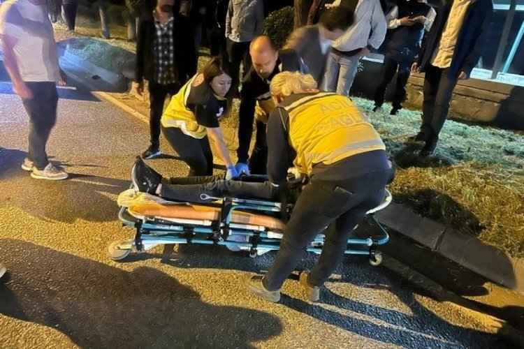 Bursa'da köpeğe çarpan motosiklet sürücüsü yaralandı