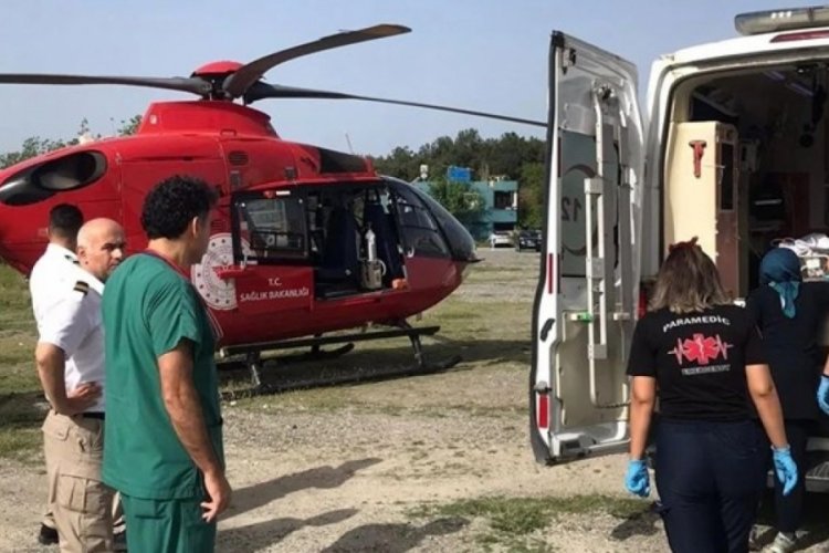 Kalp hastası bebek, ambulans helikopterle Ankara'ya sevk edildi