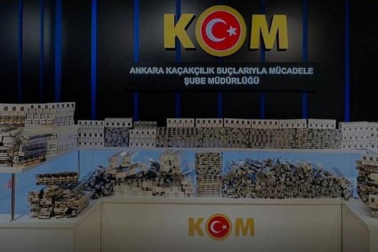Ankara'da 2 milyon 130 bin makaron ele geçirildi
