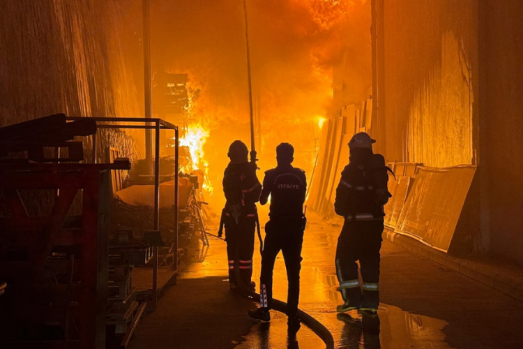 Kahramanmaraş'ta ahşap fabrikasında yangın çıktı!
