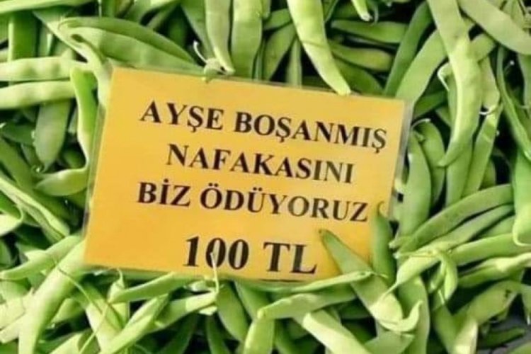Bursa'da tezgahtaki fiyatı değil, sloganı espri konusu oldu