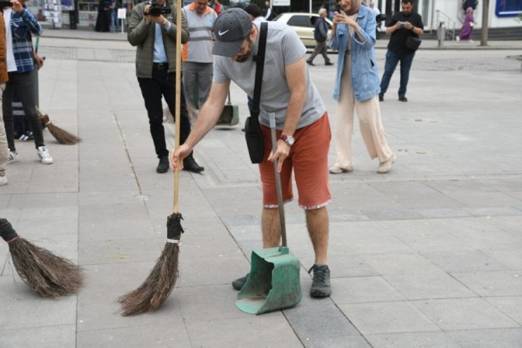 Aksaray'da '1 Mayıs' sosyal deneyi ilgi g&ouml;rd&uuml;